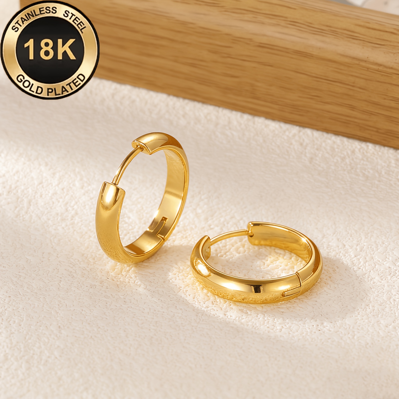 Women's 18K Gold-Plated Stainless Steel Earrings